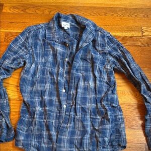 Frank + Oak Blue Plaid Shirt